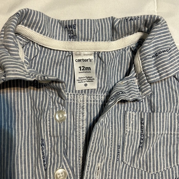 Carters 12 Mos Short Sleeve Romper - Picture 2 of 5